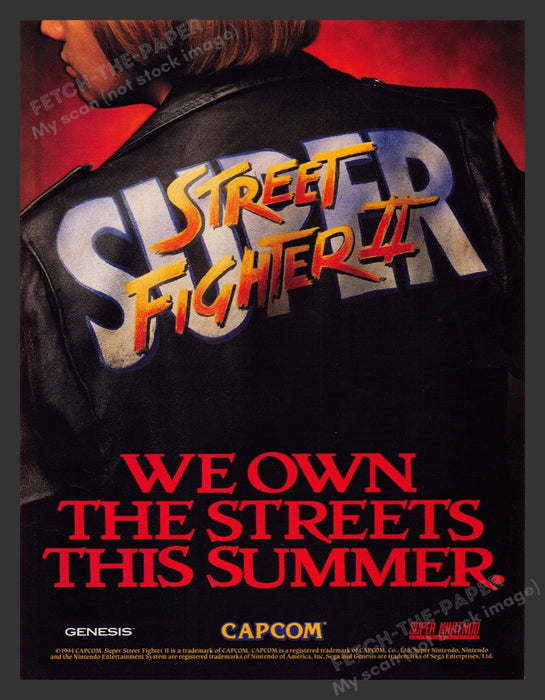 1994 Street Fighter II Jacket Video Game Print Advertisement