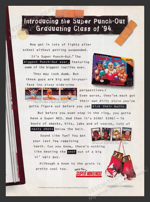 1994 Super Punch-Out! Video Game Print Advertisement
