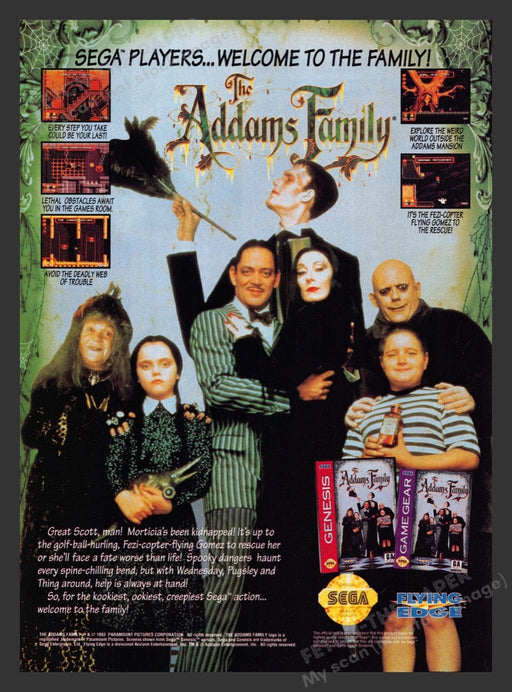 1994 The Addams Family Great Scott! Video Game Print Advertisement