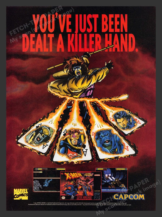 1994 X-Men: Mutant Apocalypse Video Game Print Advertisement