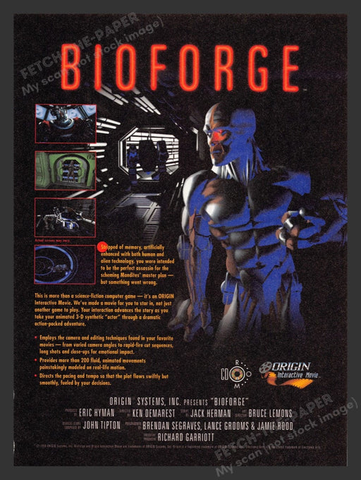 1995 BioForge Video Game Print Advertisement
