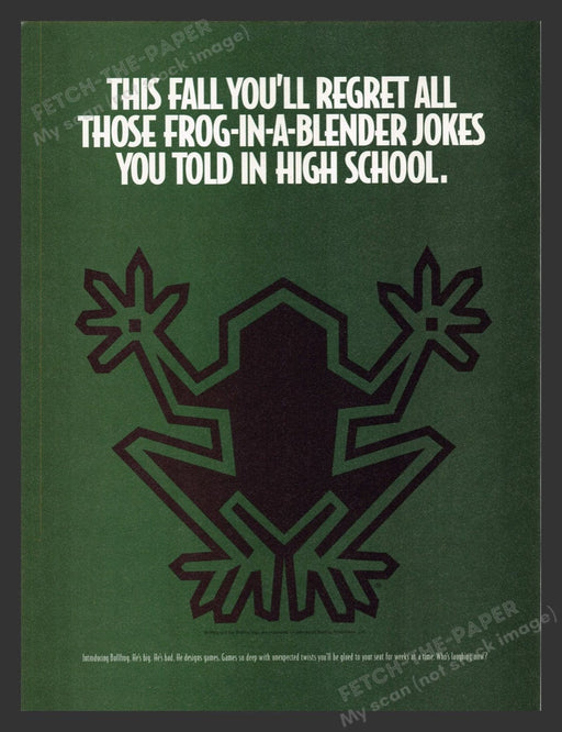 1995 Bullfrog Productions Video Game Print Advertisement