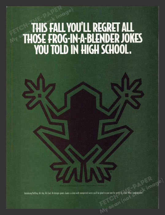 1995 Bullfrog Productions Video Game Print Advertisement