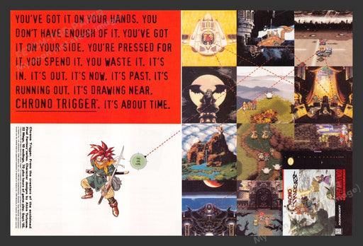 1995 Chrono Trigger Video Game Print Advertisement (2 Pages)