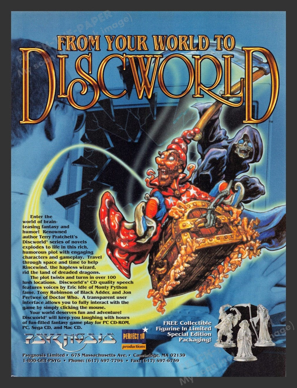 1995 Discworld Video Game Print Advertisement — Fetch-the-Paper