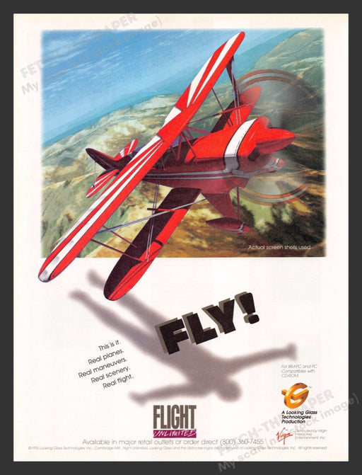 1995 Flight Unlimited Video Game Print Advertisement
