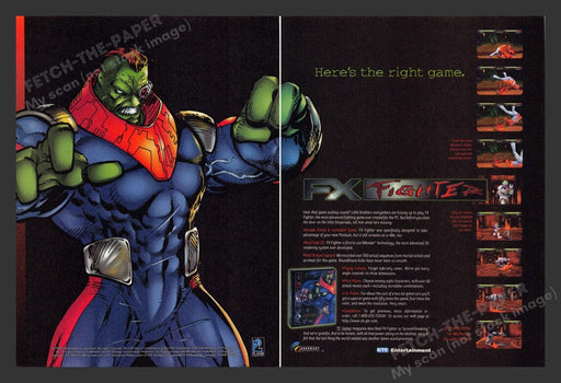 1995 FX Fighter Video Game Print Advertisement (2 Pages)