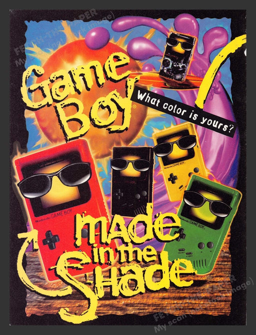 1995 Game Boy Color Made in the Shade Video Game Print Advertisement