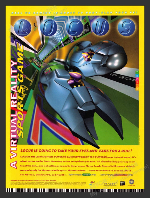1995 Locus Sports Game Video Game Print Advertisement