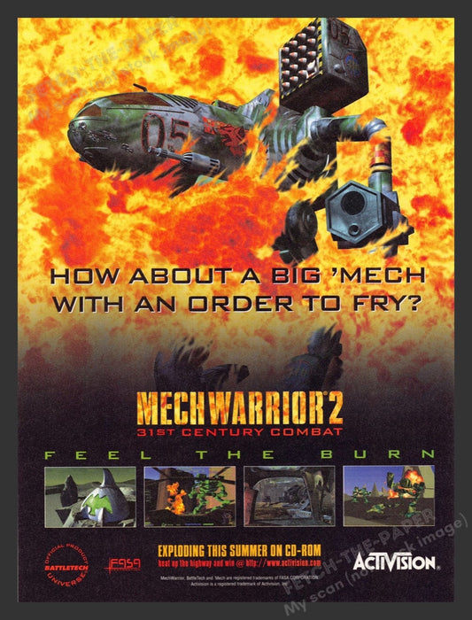 1995 Mech Warrior 2: 31st Century Combat Video Game Print Advertisement