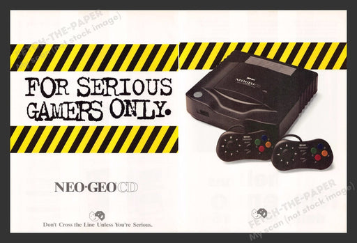 1995 SNK NeoGeo CD System Video Game Print Advertisement (2 Pages)