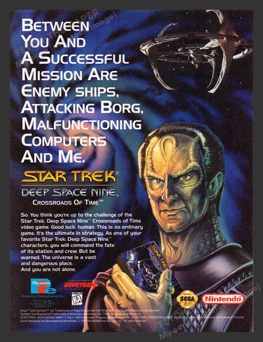 1995 Star Trek Deep Space Nine: Crossroads of Time Video Game Print Ad