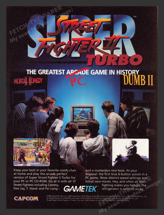 1995 Super Street Fighter II PC Video Game Print Advertisement