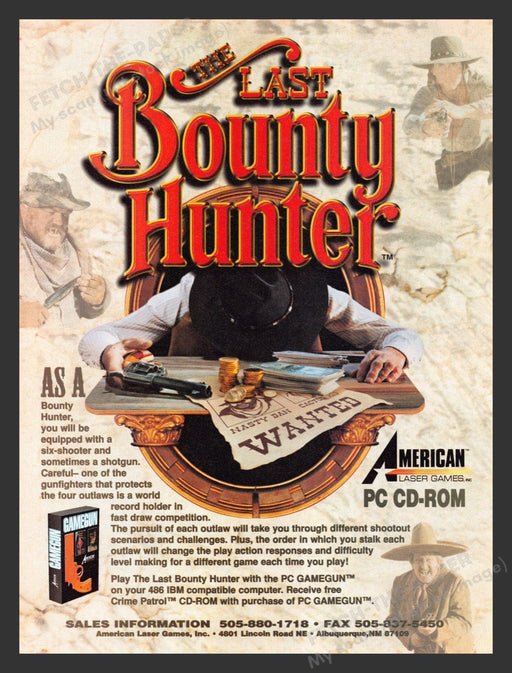1995 The Last Bounty Hunter Video Game Print Advertisement
