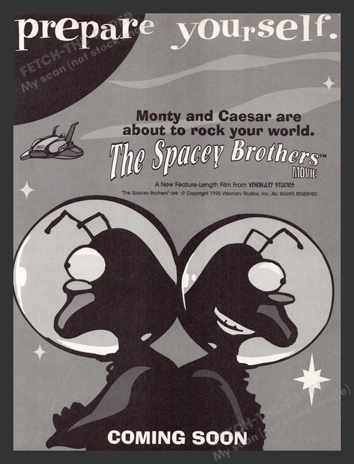 1995 The Spacey Brothers Movie Release Monty & Caesar Print Advertisement