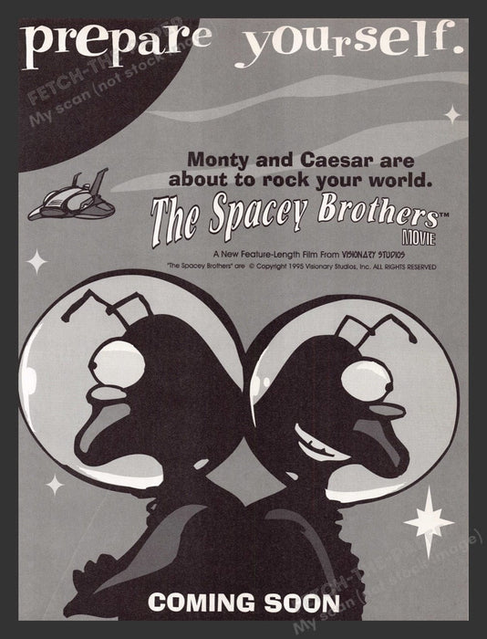 1995 The Spacey Brothers Movie Release Monty & Caesar Print Advertisement