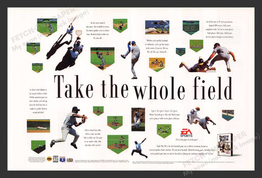 1995 Triple Play '96 Baseball Video Game Print Advertisement (2 Pages)