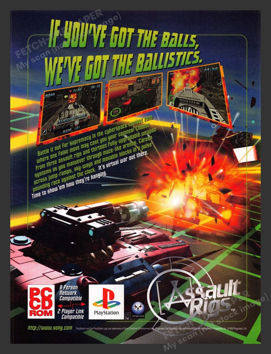 1996 Assault Rigs Video Game Print Advertisement