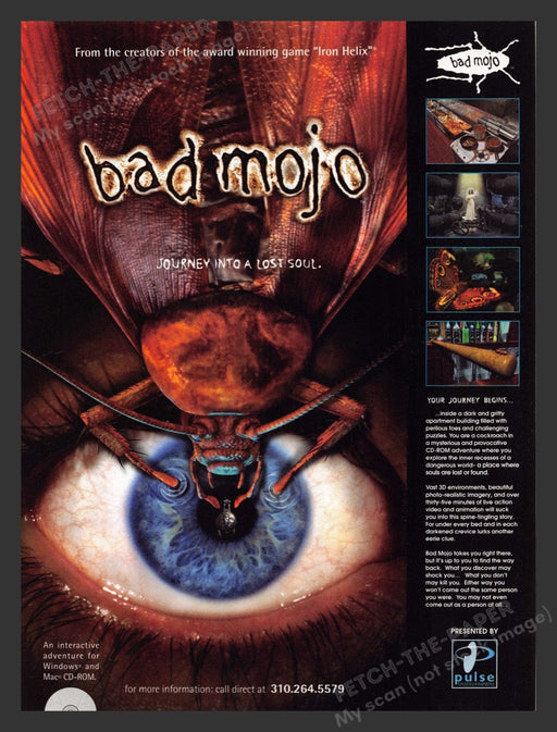1996 Bad Mojo "Journey Into a Lost Soul" Video Game Print Advertisement