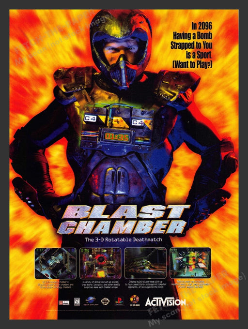 1996 Blast Chamber Video Game Print Advertisement