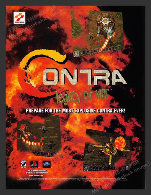 1996 Contra: Legacy of War Video Game Print Advertisement
