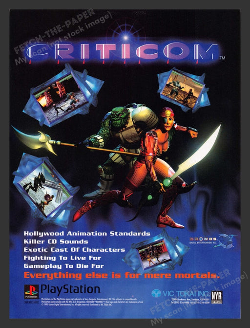 1996 Criticom Video Game Print Advertisement