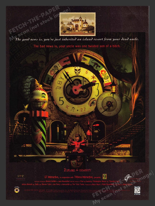 1996 Explore the Insanity 9 Evil Monkey Video Game Print Advertisement
