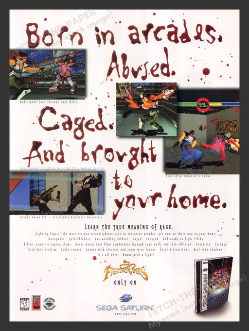 1996 Fighting Vipers Video Game Print Advertisement