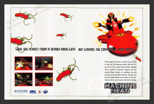 1996 Machine Head Video Game Print Advertisement (2 Pages)