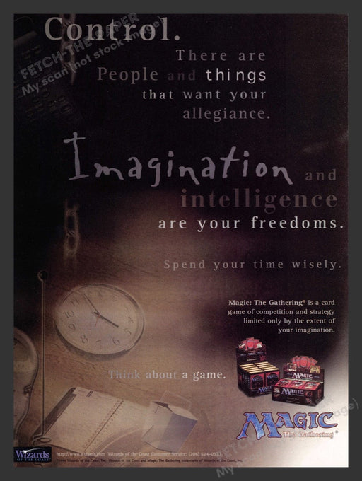 1996 Magic the Gathering Card Game Imagination Video Game Print Advertisement