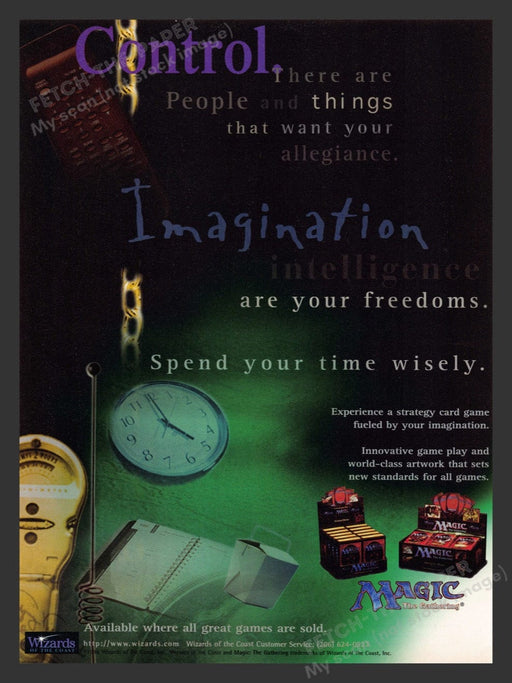 1996 Magic the Gathering Card Game Print Advertisement