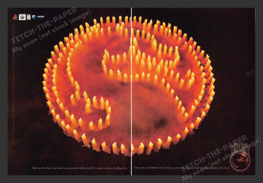1996 Mortal Kombat Trilogy Candles Video Game Print Advertisement (2 Pages)