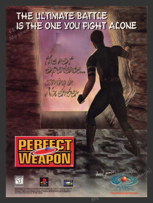 1996 Perfect Weapon Video Game Print Advertisement