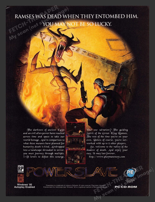 1996 PowerSlave Video Game Print Advertisement