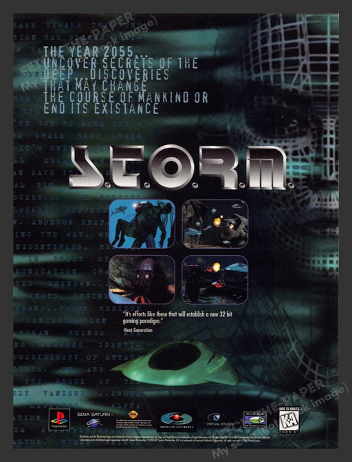 1996 S.T.O.R.M. Video Game Print Advertisement