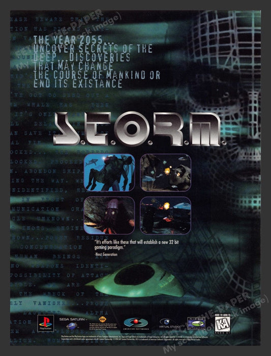 1996 S.T.O.R.M. Video Game Print Advertisement