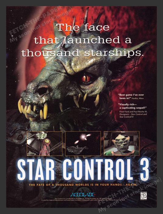 1996 Star Control 3 Video Game Print Advertisement
