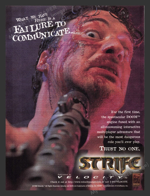 1996 Strife Video Game Print Advertisement