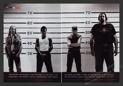 1996 Ultimate Mortal Kombat Line Up Video Game Print Advertisement (2 Pgs)