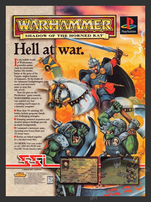 1996 Warhammer: Shadow of the Horned Rat Video Game Print Advertisement
