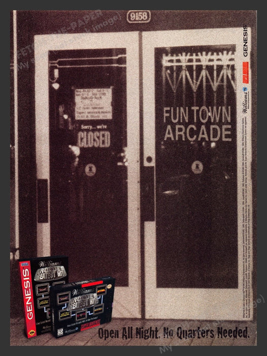 1996 Williams Arcade's Greatest Hits Video Game Print Advertisement