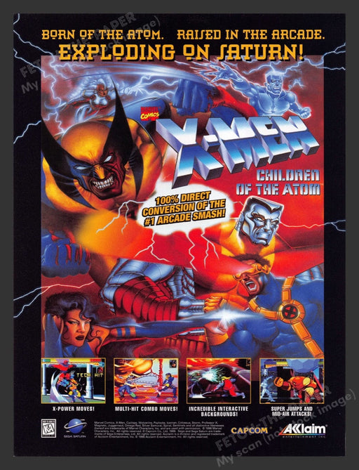 1996 X-Men: Children of the Atom Video Game Print Advertisement