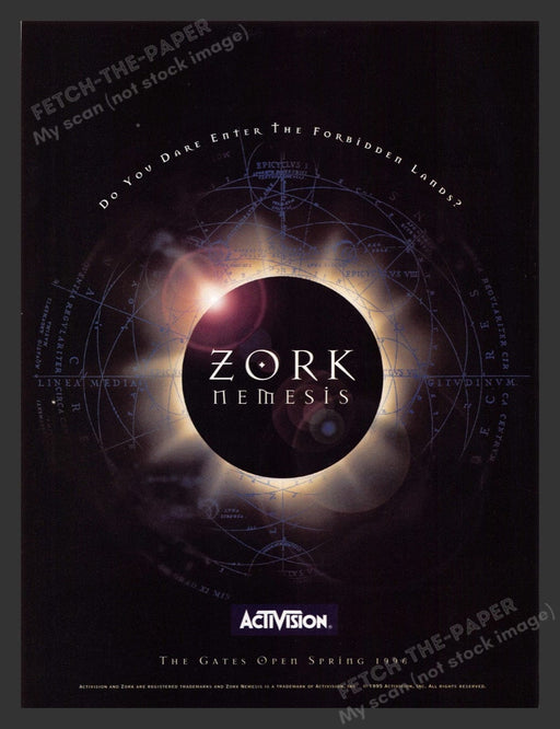 1996 Zork Nemesis "Do you dare enter?" Video Game Print Advertisement