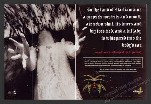 1997 Akuji the Heartless "Death" Video Game Print Advertisement (2 Pages)