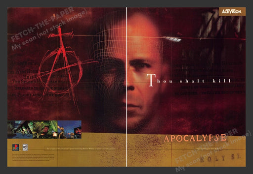 1997 Apocalypse "Thou shalt kill" Video Game Print Advertisement (2 Pages)