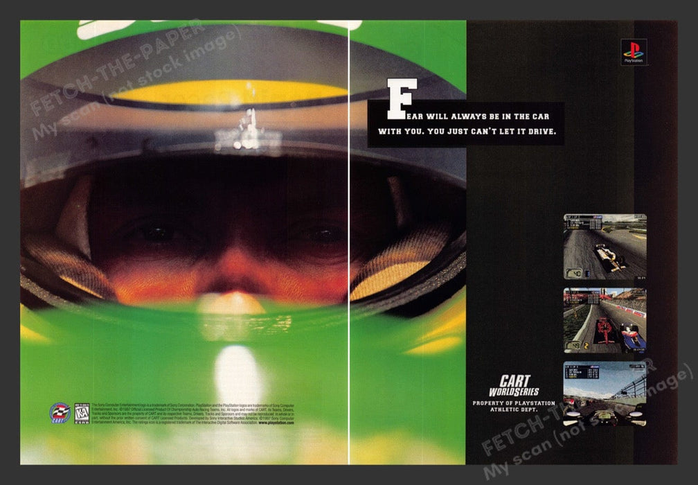 1997 Cart World Series Video Game Print Advertisement (2 Pages)