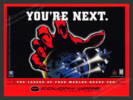 1997 Colony Wars: Epic Space Conflict Video Game Print Advertisement