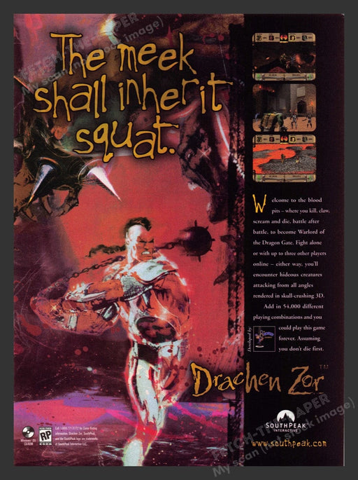 1997 Drachen Zor Video Game Print Advertisement