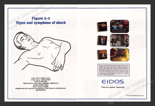 1997 Eidos "Signs and Symptoms of Shock" Print Advertisement (2 Pages)