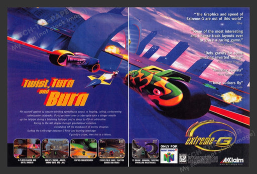 1997 Extreme-G Video Game Print Advertisement (2 Pages)
